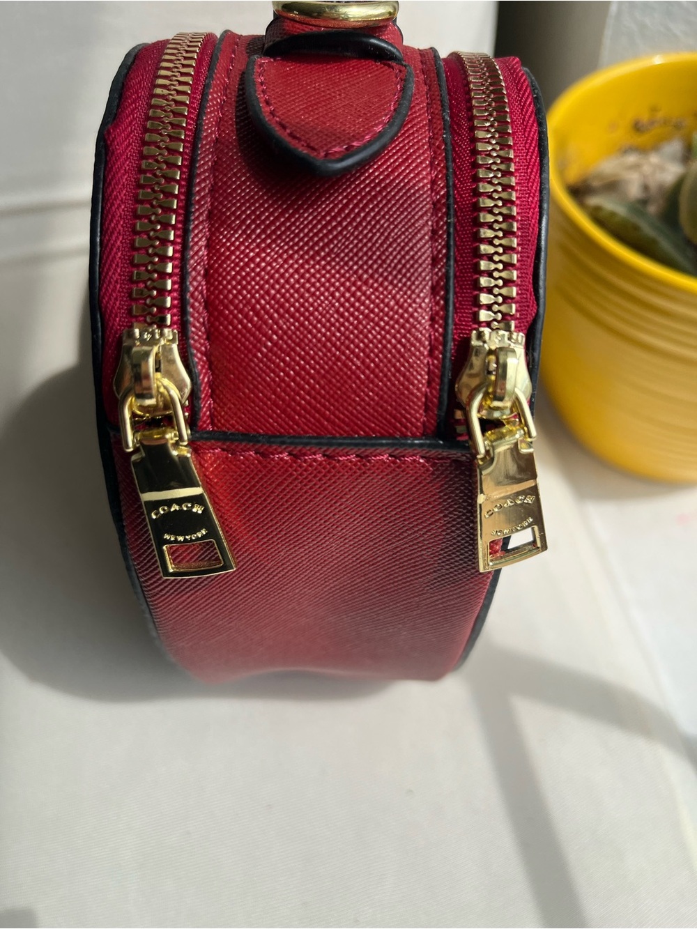 Coach Heart-Shaped Signature Canvas Wristlet in Red Floral - Picture 6 of 15